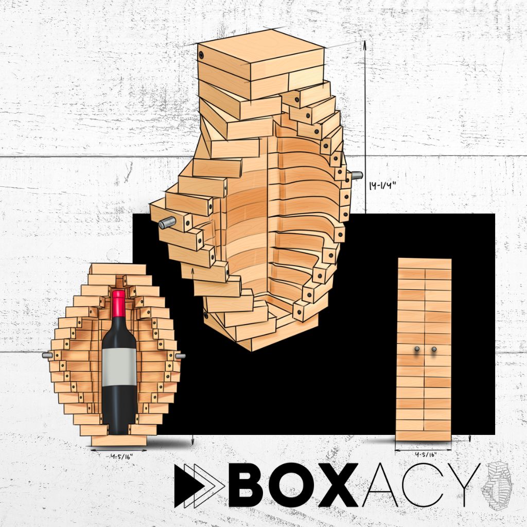 Projet de boîte à bouteilles en bois BoxAcy™