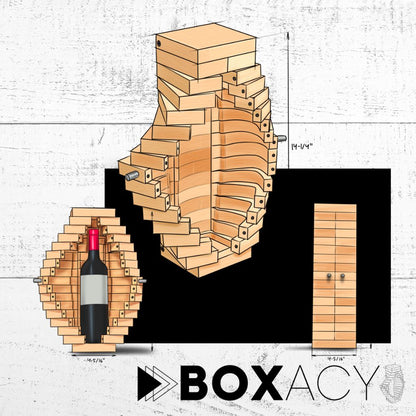 Projet de boîte à bouteilles en bois BoxAcy™